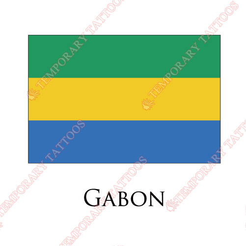 Gabon flag Customize Temporary Tattoos Stickers NO.1877